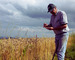 Klass Martens of Seneca Bean and Grain examines some wheat